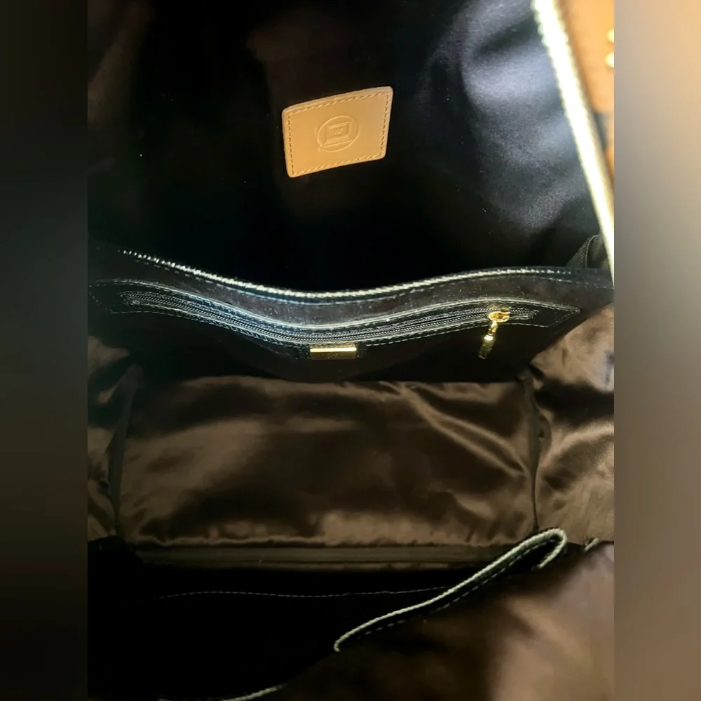 MCM COGNAC VISETOS COATED CANVAS DIAMOND STARK BACKPACK XL - Picture 9 of 14